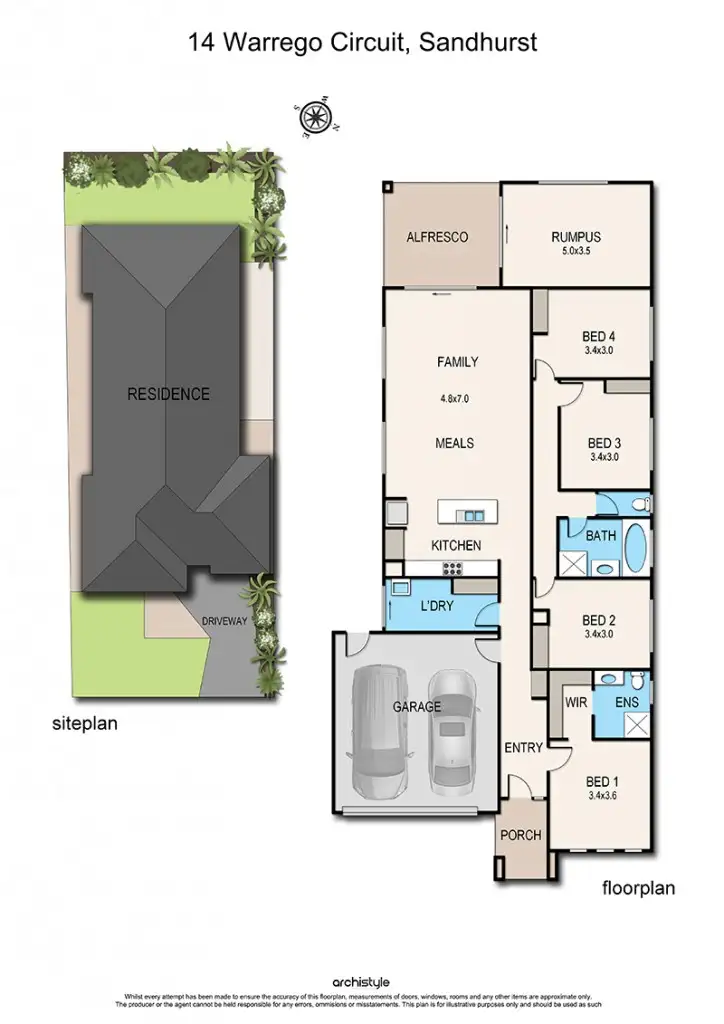 Floorplan of Homely house listing, 14 Warrego Circuit, Sandhurst VIC 3977