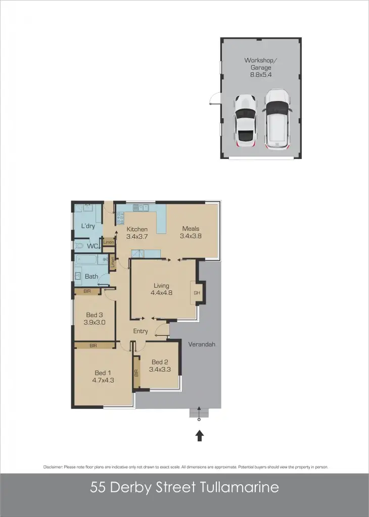 Floorplan of Homely house listing, 55 Derby Street, Tullamarine VIC 3043