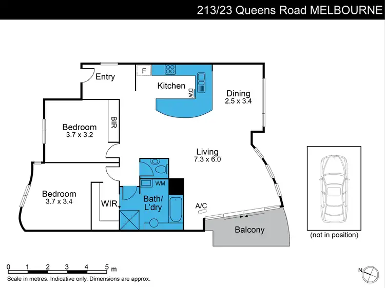 Floorplan of Homely apartment listing, 213/23 Queens Road, Melbourne VIC 3004