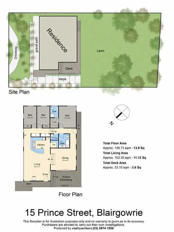 Floorplan of Homely house listing, 15 Prince Street, Blairgowrie VIC 3942