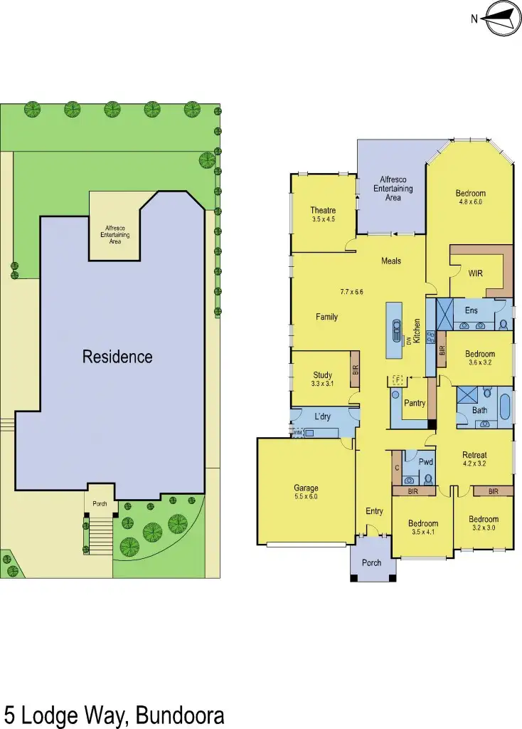 Floorplan of Homely house listing, 5 Lodge Way, Bundoora VIC 3083