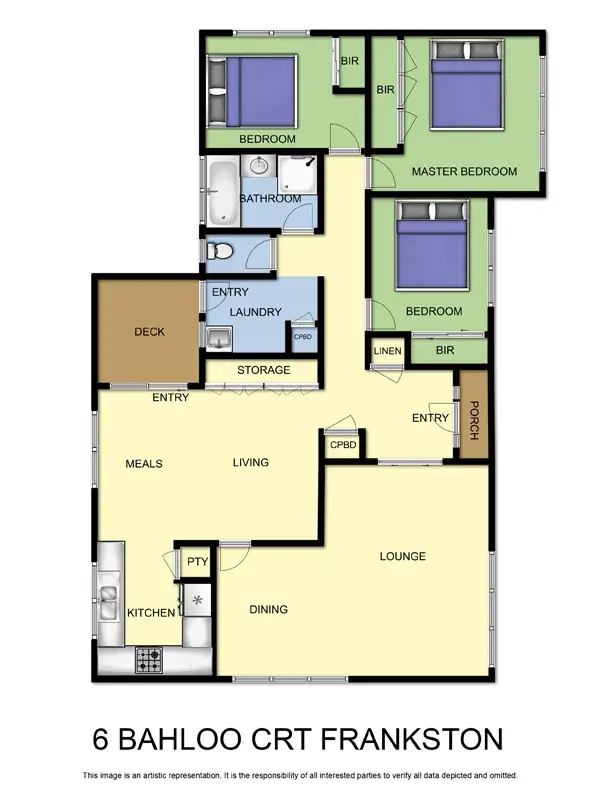 Floorplan of Homely house listing, 6 Bahloo Court, Frankston VIC 3199