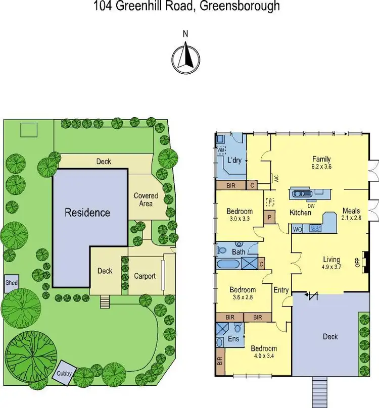 Floorplan of Homely house listing, 104 Greenhill Road, Greensborough VIC 3088