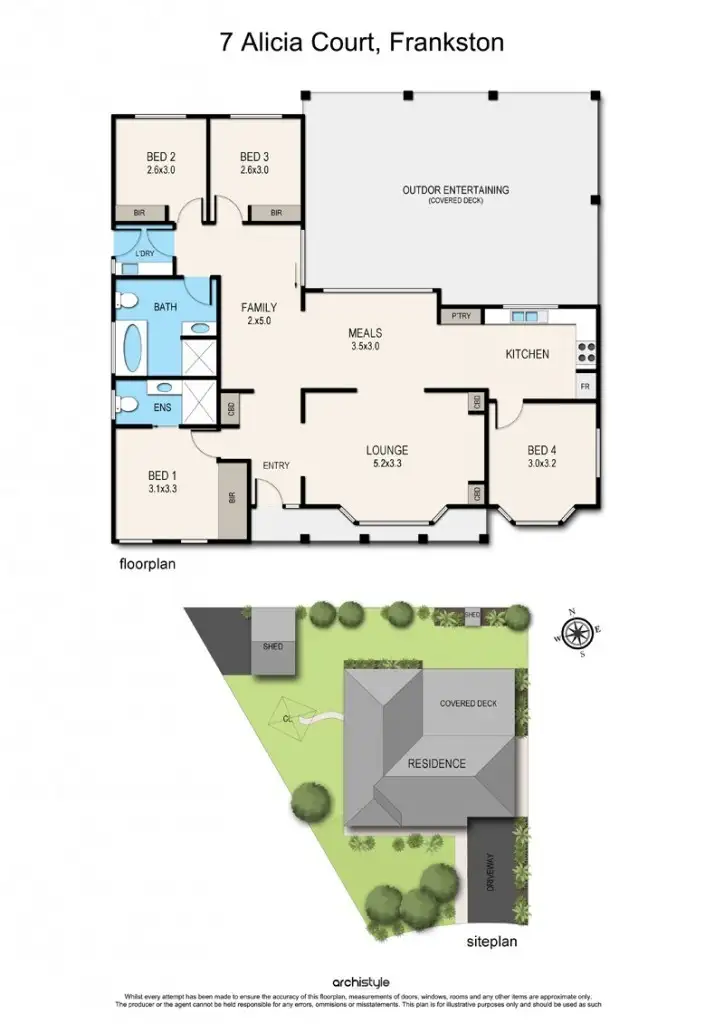 Floorplan of Homely house listing, 7 Alicia Court, Frankston VIC 3199