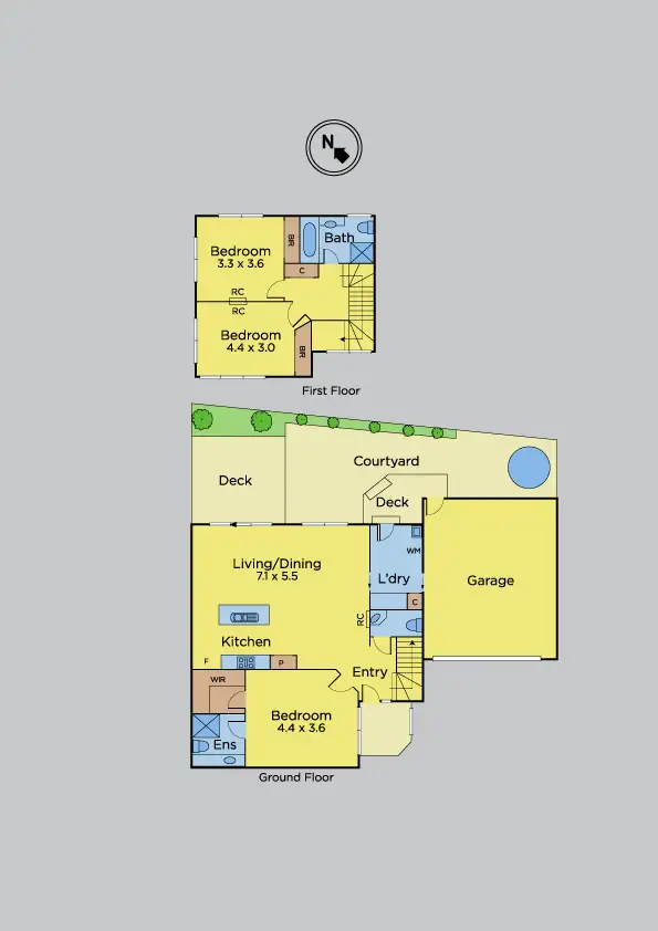 Floorplan of Homely townhouse listing, 3/27 Stanley Street, Carrum VIC 3197