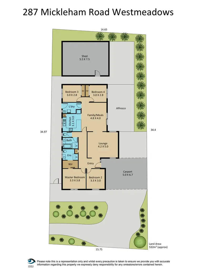 Floorplan of Homely house listing, 287 Mickleham Road, Westmeadows VIC 3049
