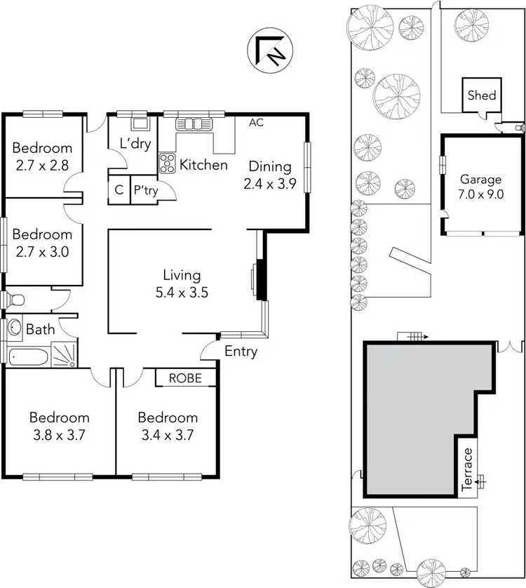 Floorplan of Homely house listing, 38 Lawley Street, Reservoir VIC 3073