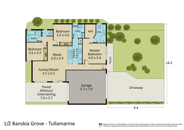 Floorplan of Homely unit listing, 1/2 Banksia Grove, Tullamarine VIC 3043