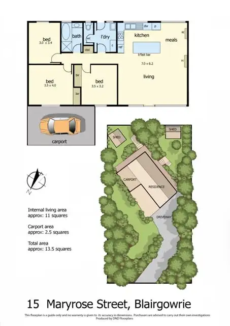 Floorplan of Homely house listing, 15 Maryrose Street, Blairgowrie VIC 3942