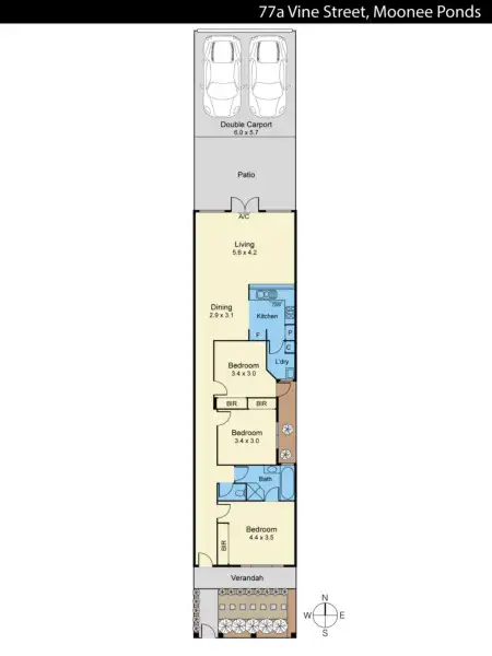Floorplan of Homely house listing, 77A Vine Street, Moonee Ponds VIC 3039