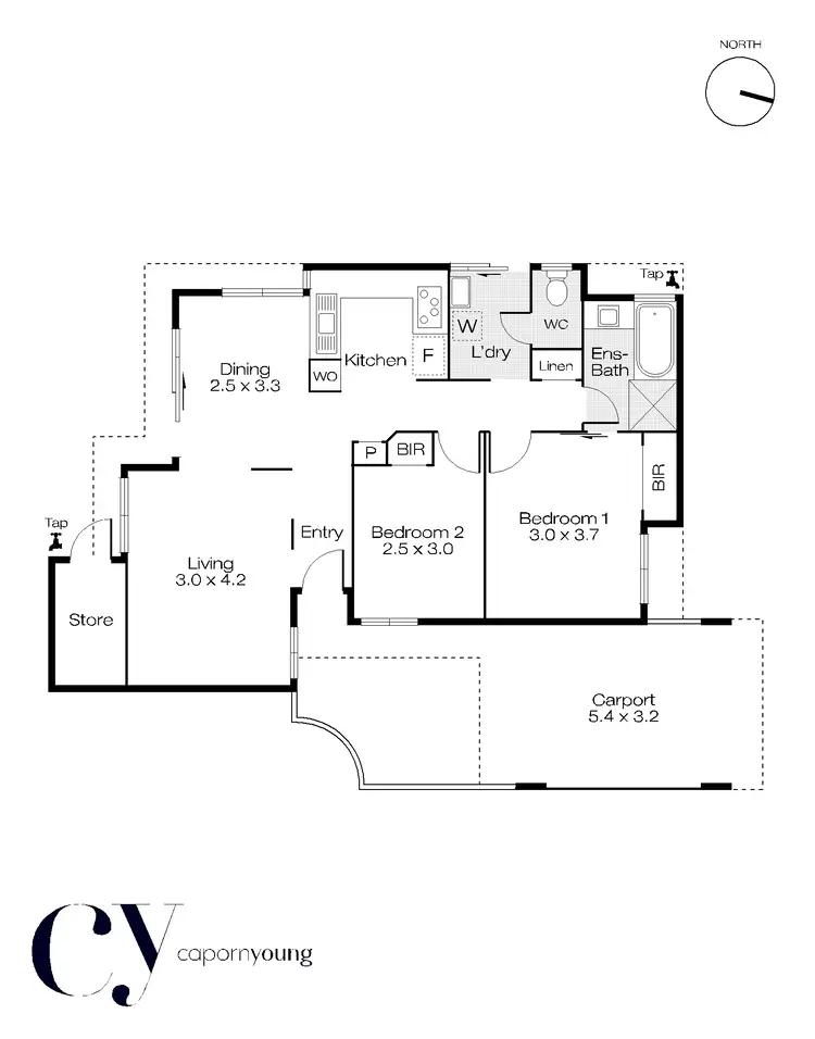 Floorplan of Homely unit listing, 3/10-12 Yarruk Street, Yokine WA 6060