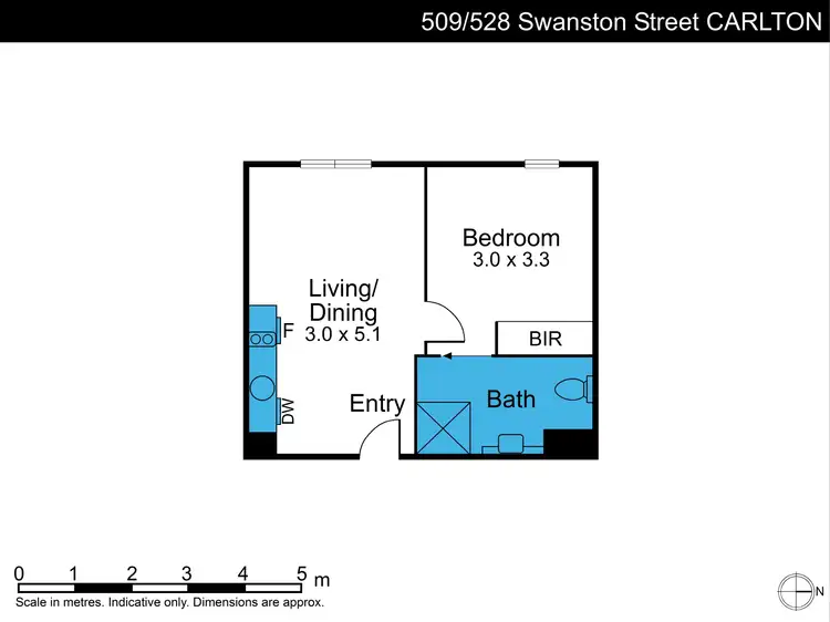 Floorplan of Homely apartment listing, 509/528 Swanston Street, Carlton VIC 3053