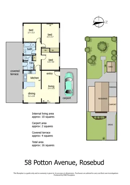 Floorplan of Homely house listing, 58 Potton Avenue, Rosebud VIC 3939