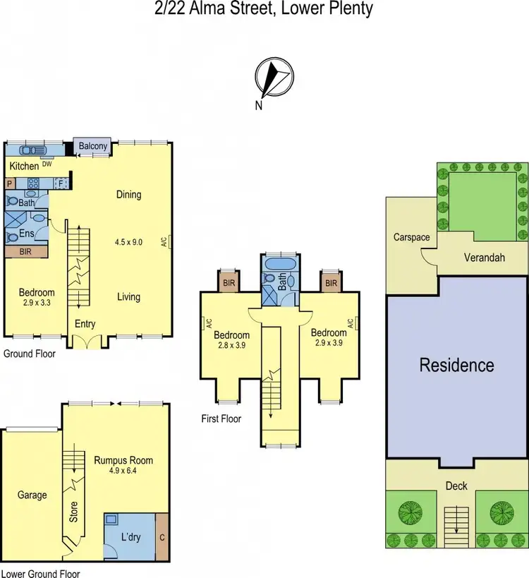 Floorplan of Homely unit listing, 2/22 Alma Street, Lower Plenty VIC 3093