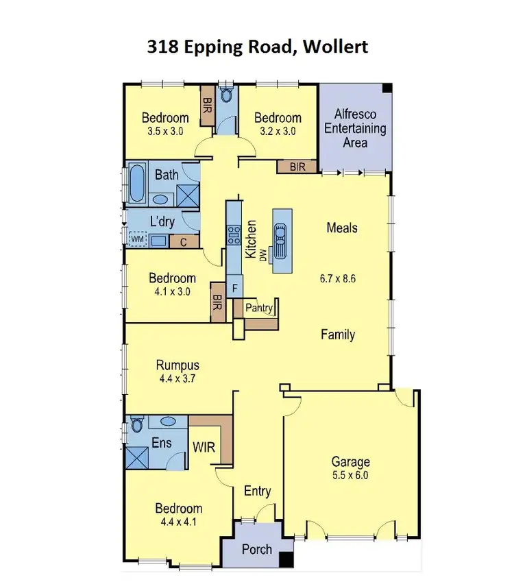 Floorplan of Homely house listing, 318 Epping Road, Wollert VIC 3750