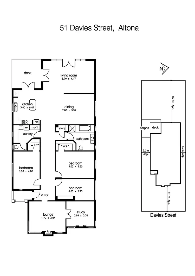 Floorplan of Homely house listing, 51 Davies Street, Altona VIC 3018