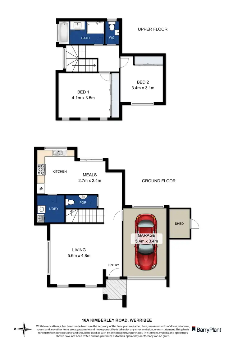 Floorplan of Homely house listing, 16A Kimberley Road, Werribee VIC 3030