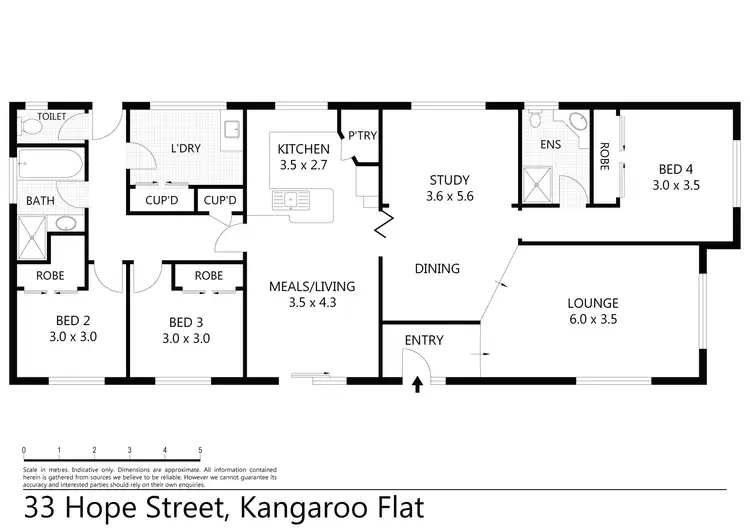 Floorplan of Homely house listing, 33 Hope Street, Kangaroo Flat VIC 3555