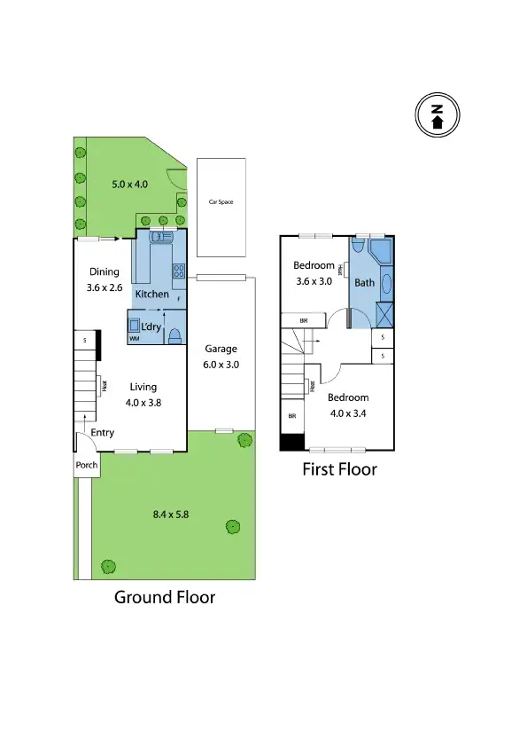 Floorplan of Homely townhouse listing, 4/296 Somerville Road, Kingsville VIC 3012