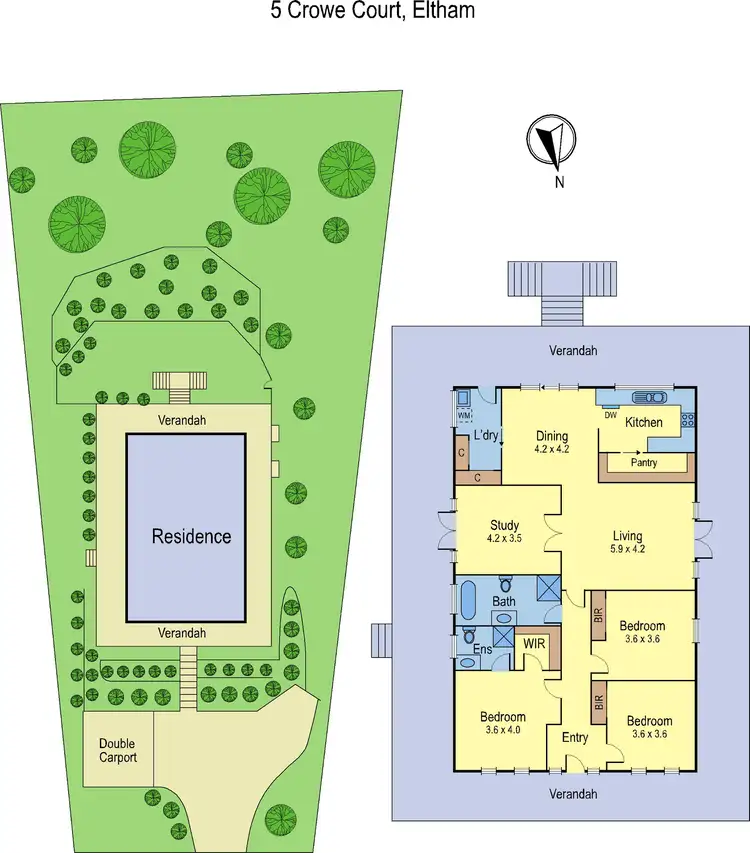 Floorplan of Homely house listing, 5 Crowe Court, Eltham VIC 3095