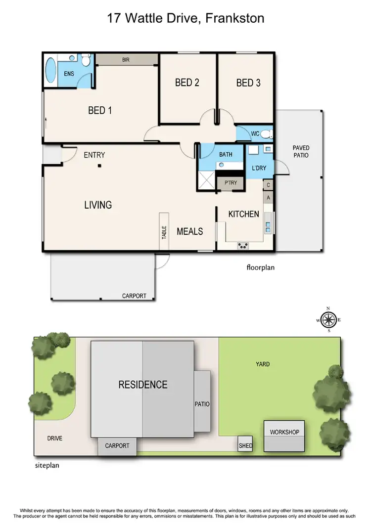 Floorplan of Homely house listing, 17 Wattle Drive, Frankston VIC 3199