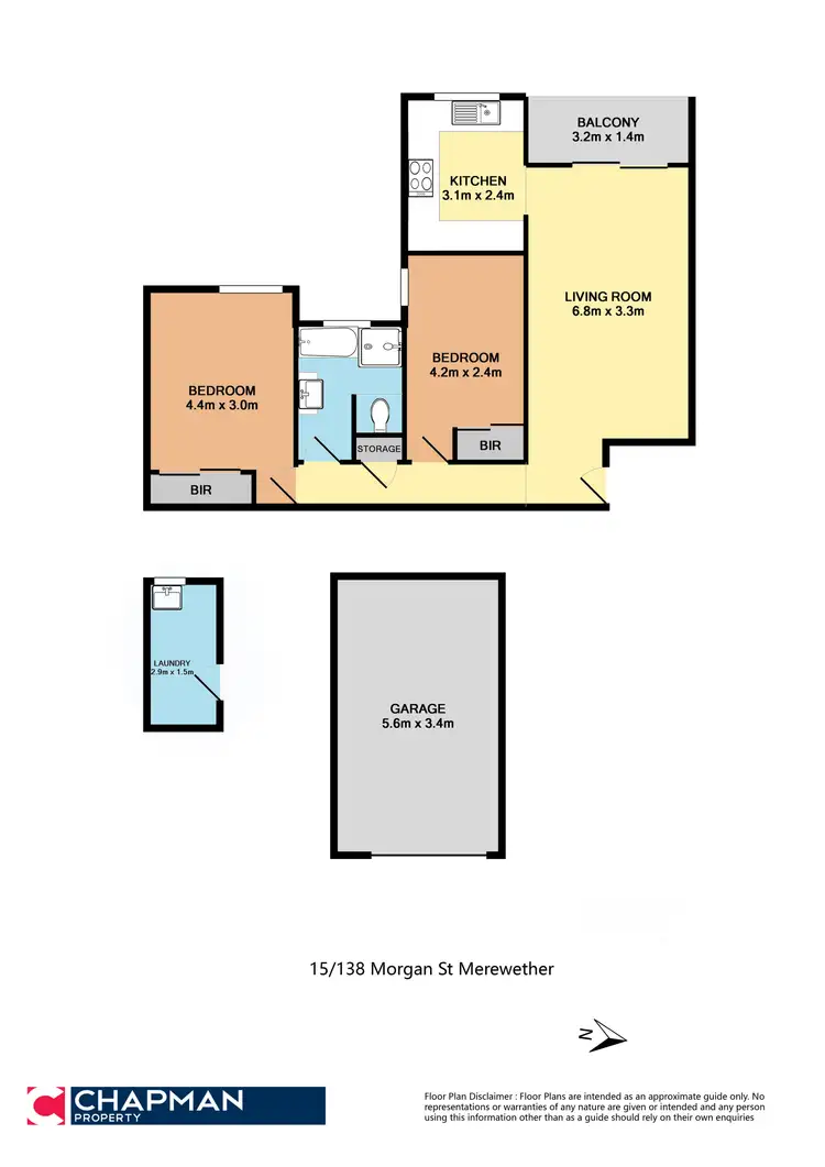 Floorplan of Homely unit listing, 15/138 Morgan Street, Merewether NSW 2291