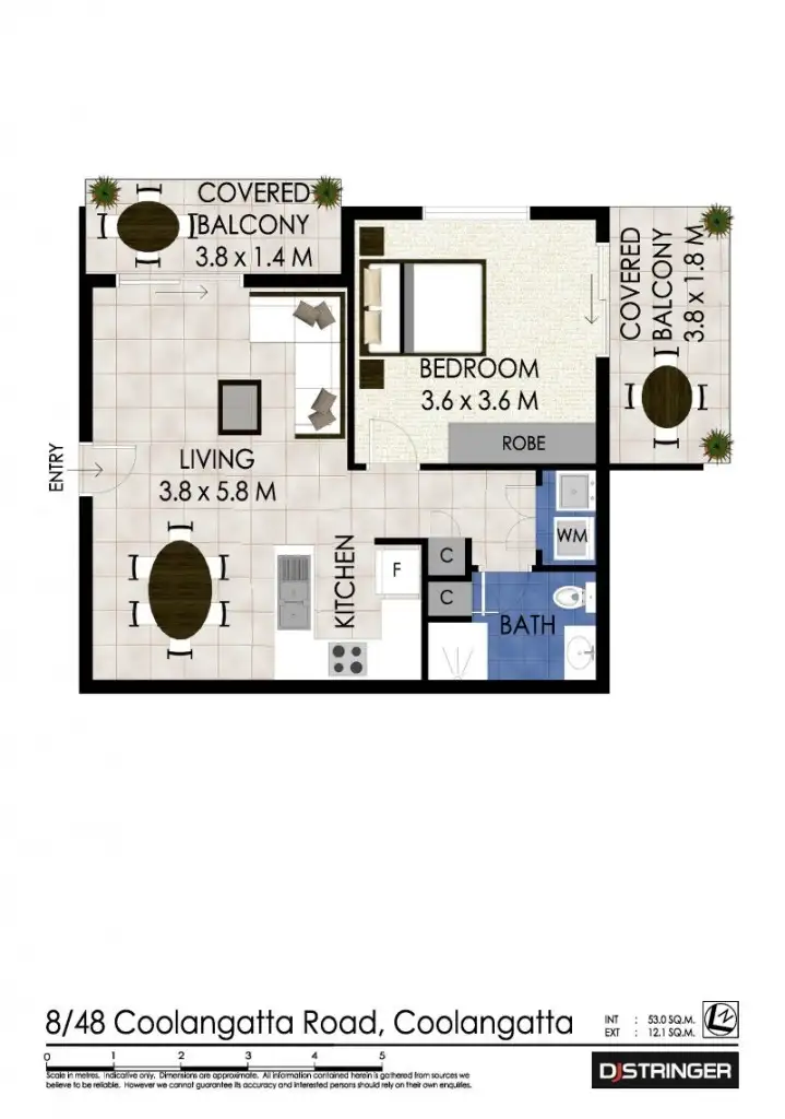 Floorplan of Homely apartment listing, 8/48 Coolangatta Road, Kirra QLD 4225