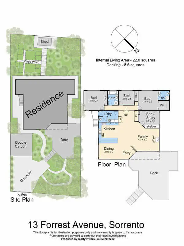 Floorplan of Homely house listing, 13 Forrest Avenue, Sorrento VIC 3943