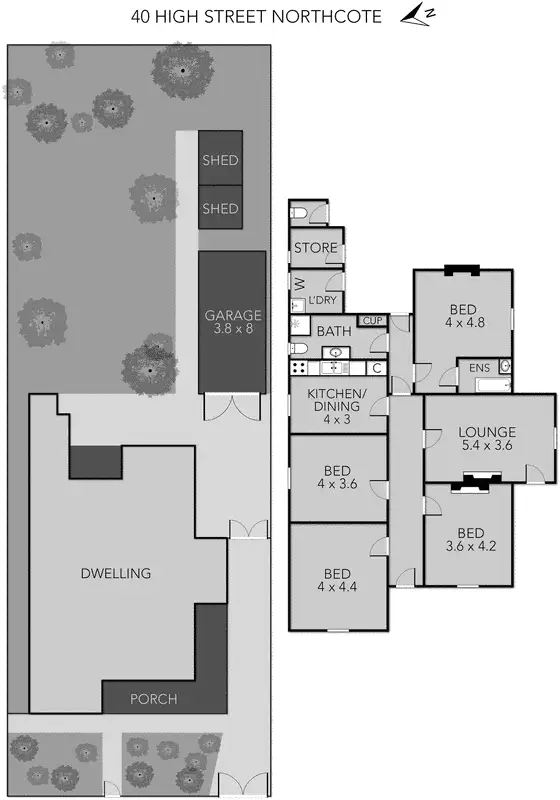 Floorplan of Homely house listing, 40 High Street, Northcote VIC 3070
