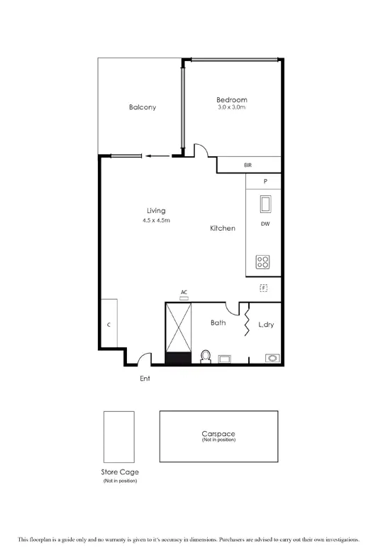 Floorplan of Homely apartment listing, B207/609 Victoria Street, Abbotsford VIC 3067