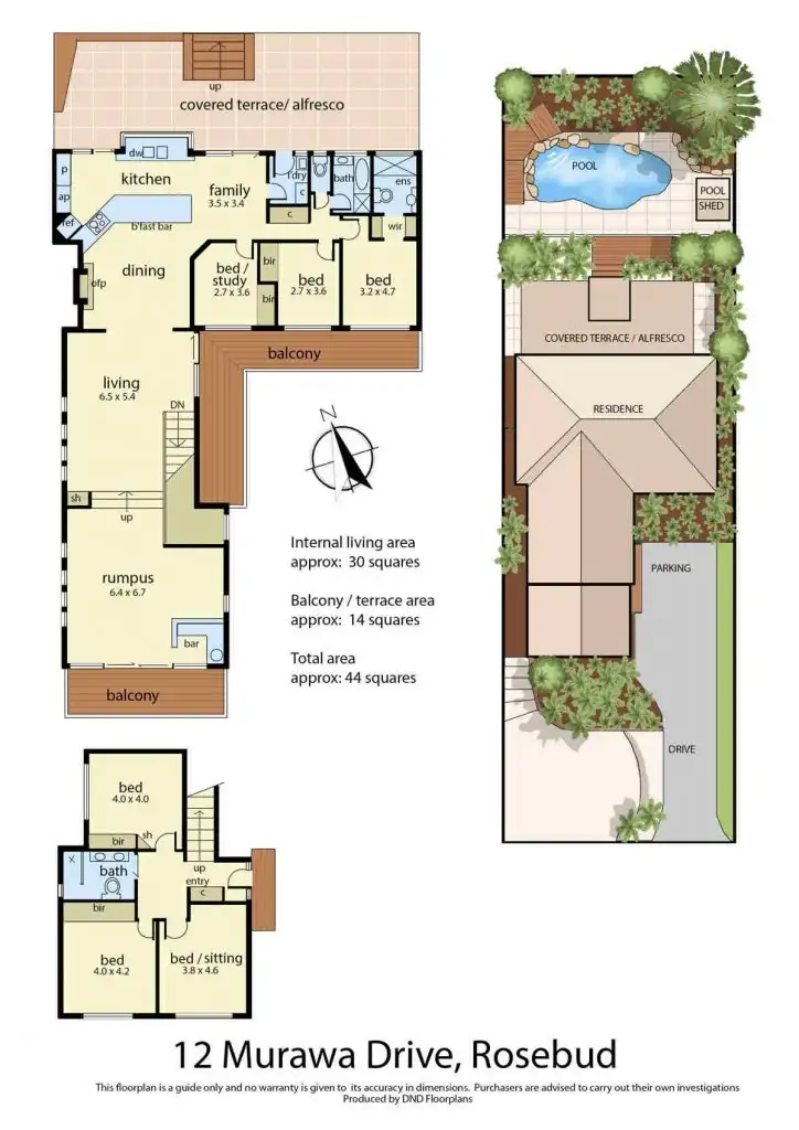 Floorplan of Homely house listing, 12 Murawa Drive, Rosebud VIC 3939