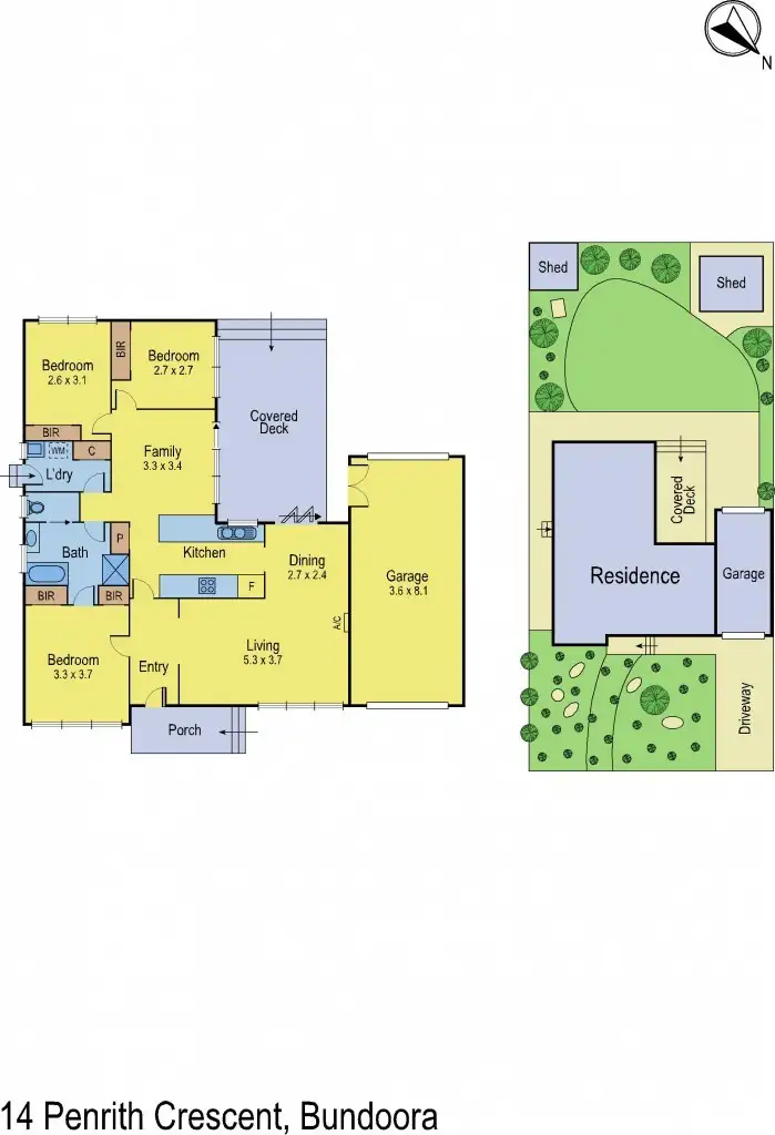 Floorplan of Homely house listing, 14 Penrith Crescent, Bundoora VIC 3083