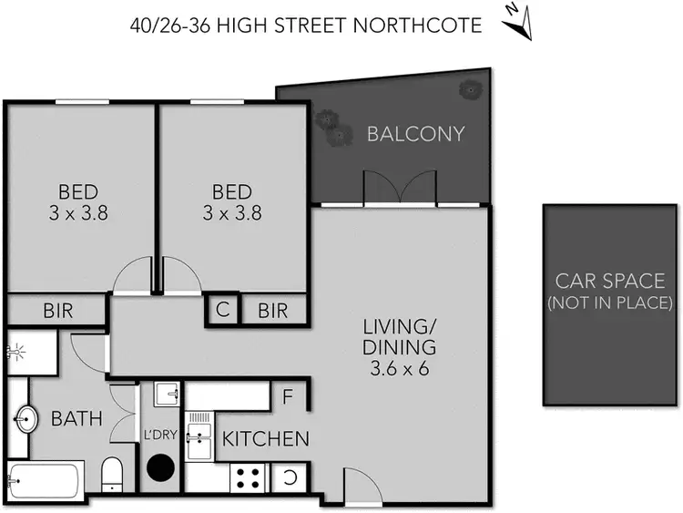 Floorplan of Homely house listing, 40/26-36 High Street, Northcote VIC 3070