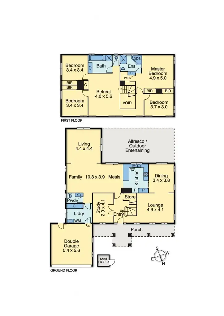 Floorplan of Homely house listing, 5 Raysun Court, Mornington VIC 3931