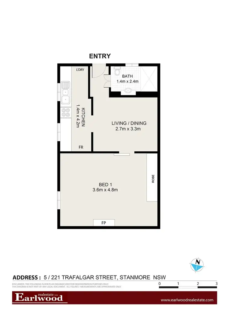 Floorplan of Homely apartment listing, 5/221 Trafalgar Street, Stanmore NSW 2048
