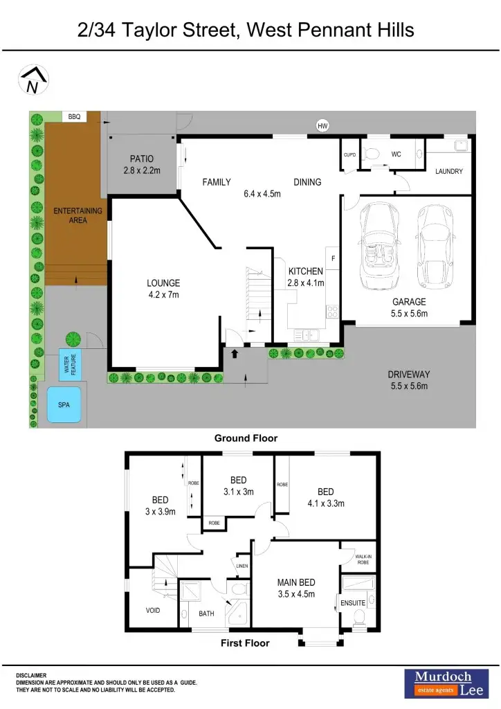 Floorplan of Homely townhouse listing, 2/34 Taylor Street, West Pennant Hills NSW 2125