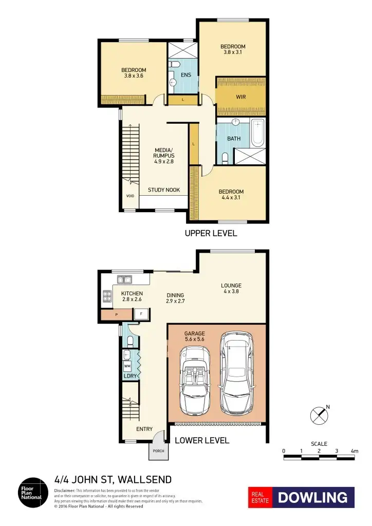 Floorplan of Homely townhouse listing, 4/4 John Street, Wallsend NSW 2287
