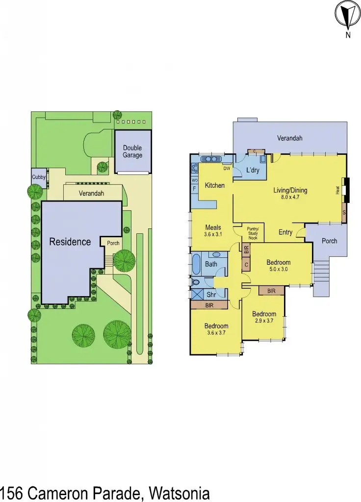 Floorplan of Homely house listing, 156 Cameron Parade, Watsonia North VIC 3087