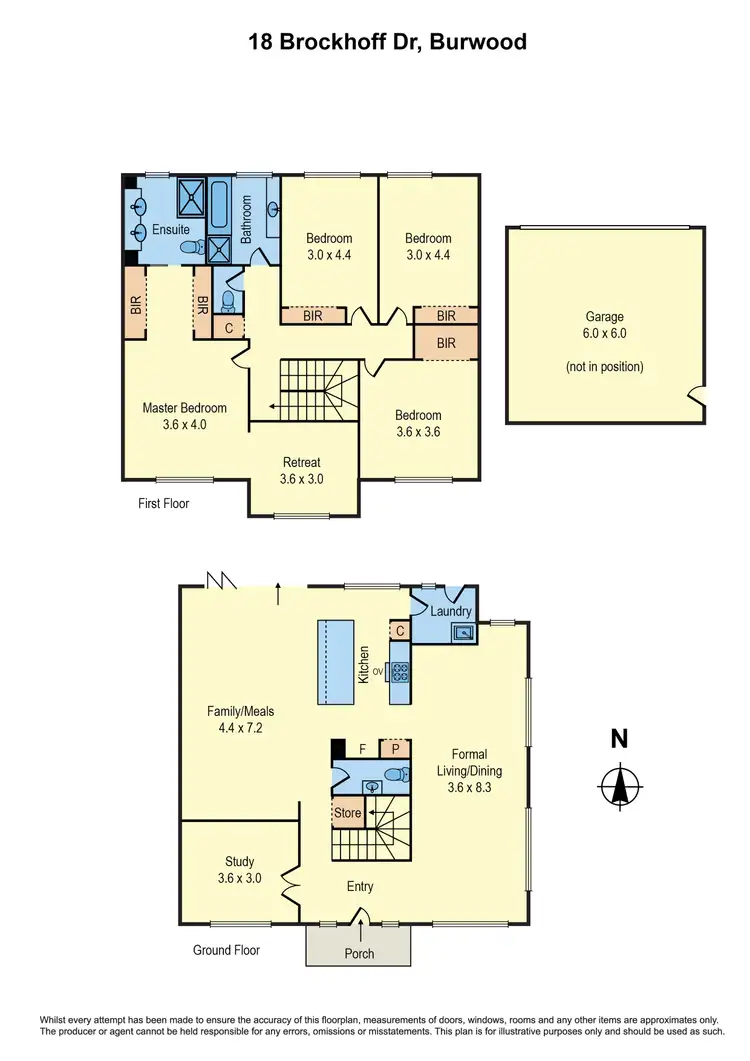Floorplan of Homely house listing, 18 Brockhoff Drive, Burwood VIC 3125