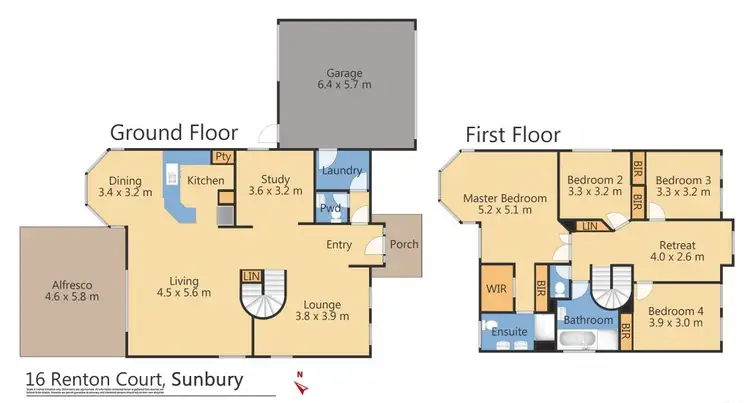 Floorplan of Homely house listing, 16 Renton Court, Sunbury VIC 3429