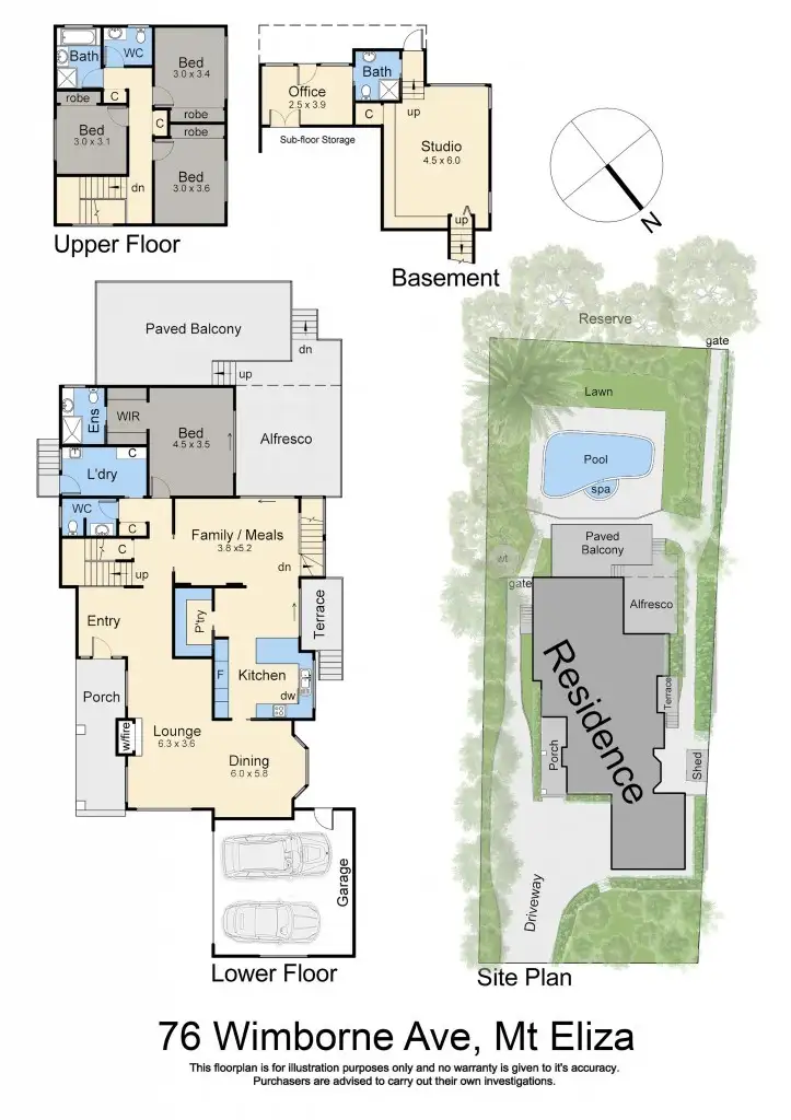 Floorplan of Homely house listing, 76 Wimborne Avenue, Mount Eliza VIC 3930