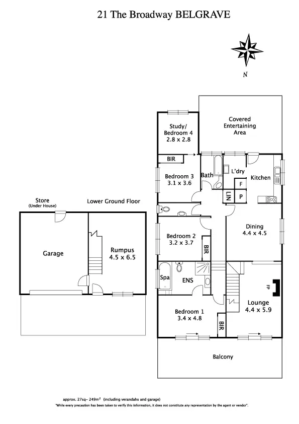 Floorplan of Homely house listing, 21 Broadway, Belgrave VIC 3160