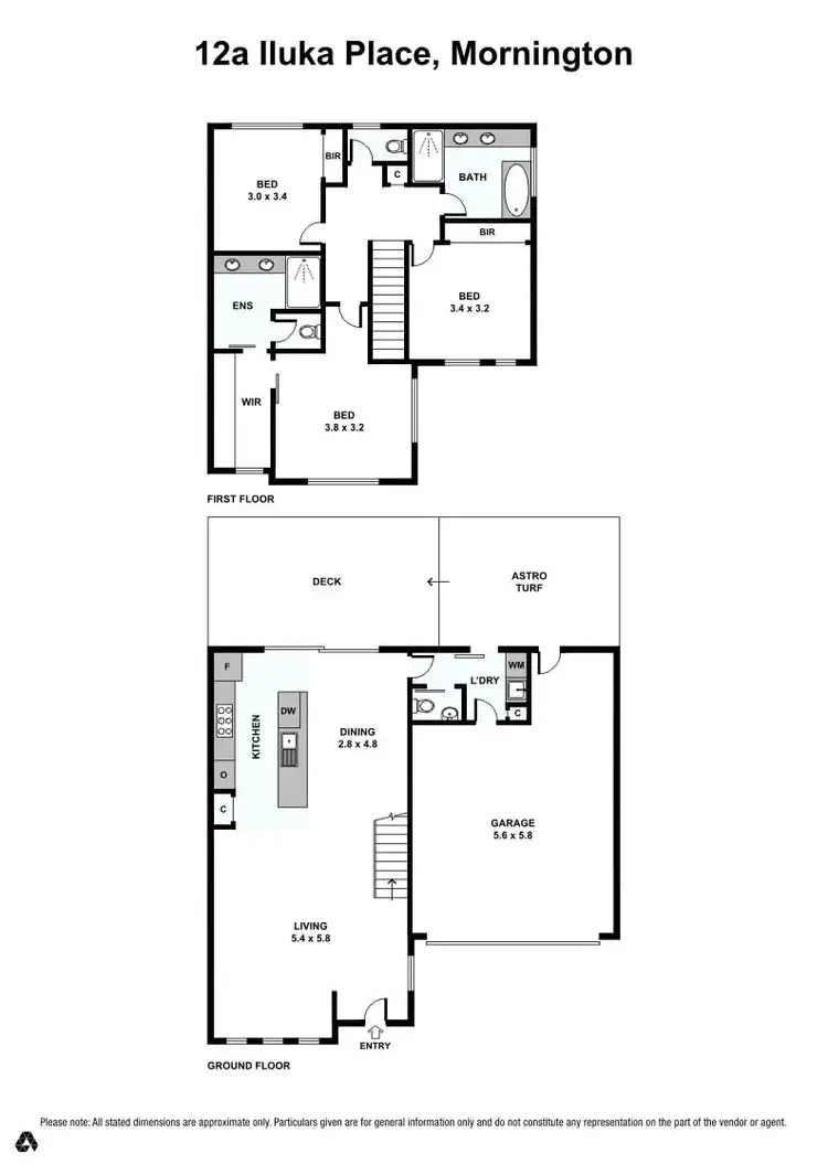 Floorplan of Homely townhouse listing, 12A Iluka Place, Mornington VIC 3931