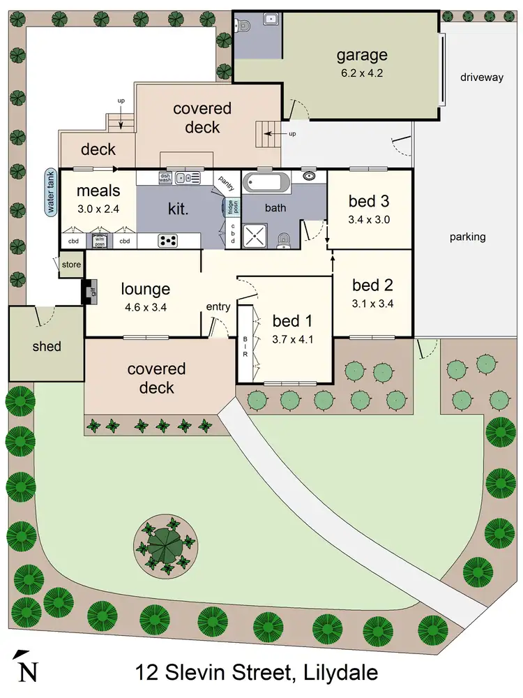 Floorplan of Homely house listing, 12 Slevin Street, Lilydale VIC 3140