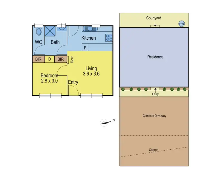 Floorplan of Homely unit listing, 2/198 Aberdeen Street, Geelong West VIC 3218
