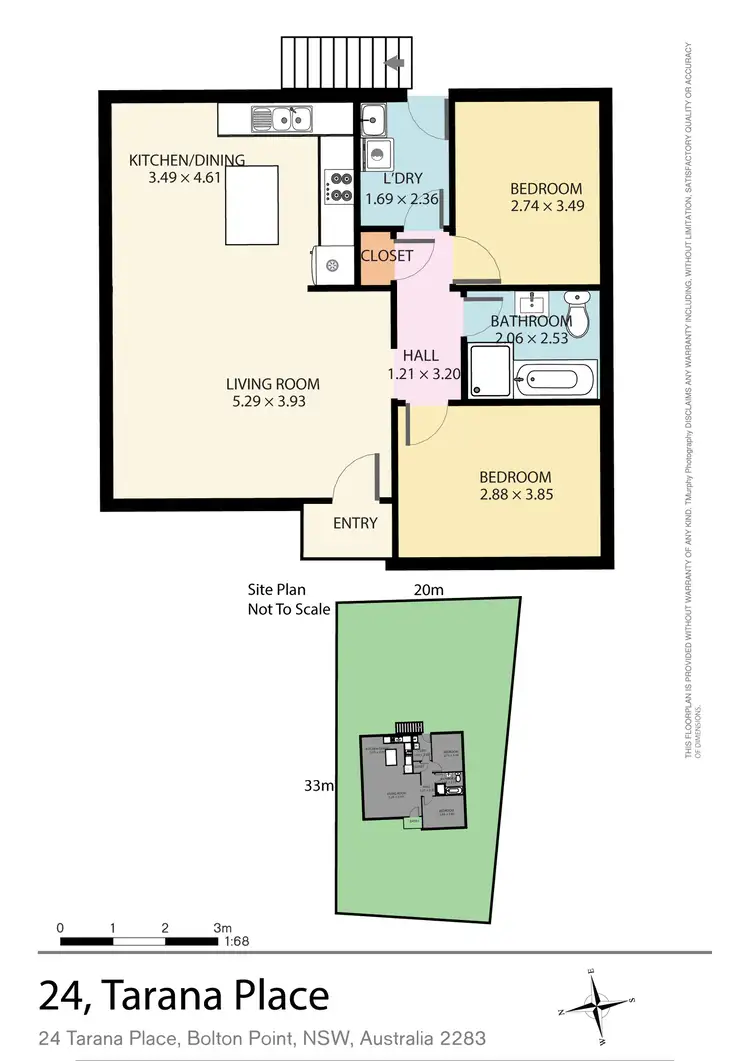 Floorplan of Homely house listing, 24 Tarana Place, Bolton Point NSW 2283
