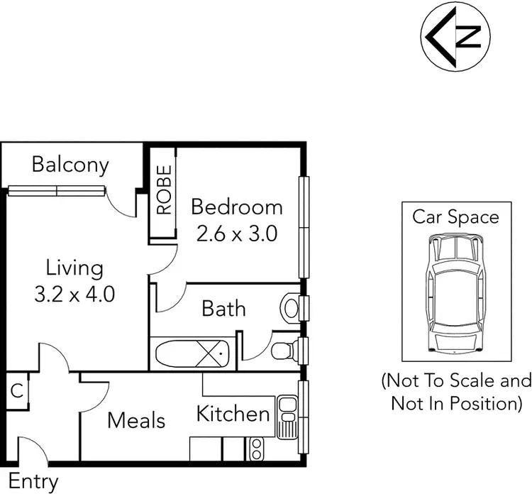 Floorplan of Homely apartment listing, 8/26 Shepparson Avenue, Carnegie VIC 3163