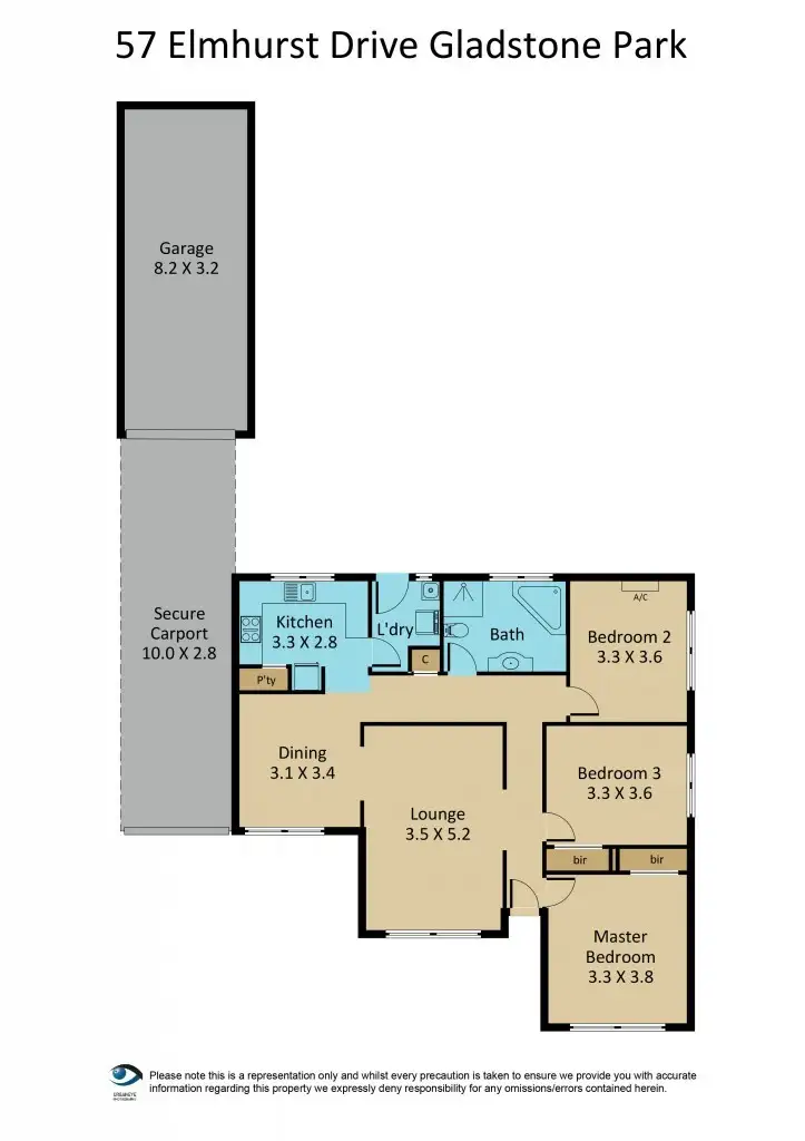 Floorplan of Homely house listing, 57 Elmhurst Road, Gladstone Park VIC 3043