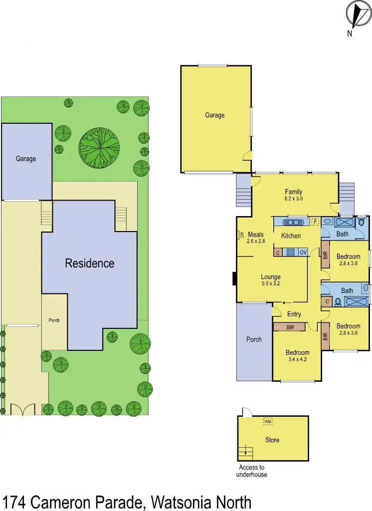Floorplan of Homely house listing, 174 Cameron Parade, Watsonia North VIC 3087