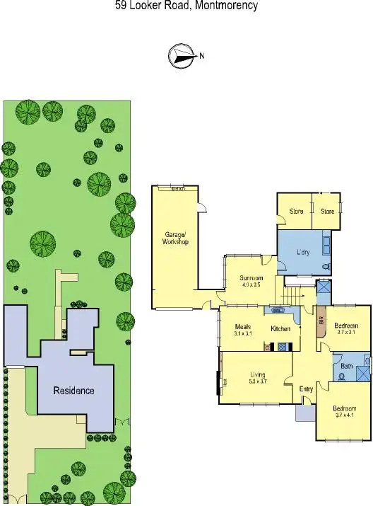 Floorplan of Homely house listing, 59 Looker Road, Montmorency VIC 3094